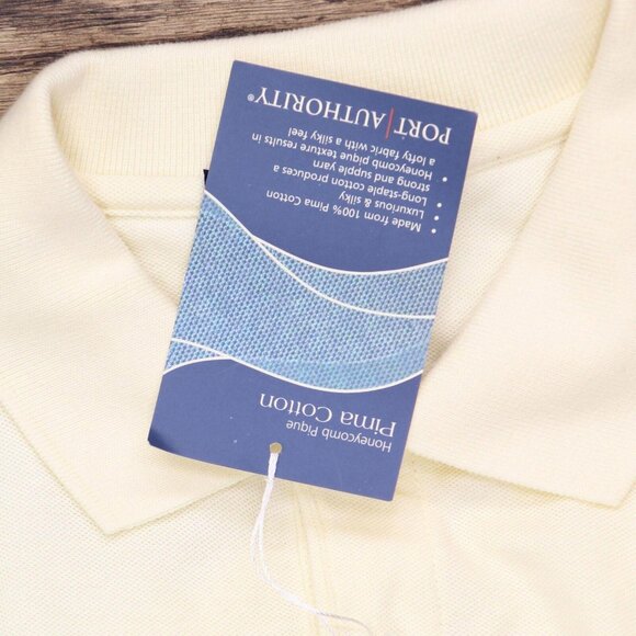 NWT Port Authority Country Meadows Retirement K448 Polo Shirt Cream Off White L - Picture 3 of 5